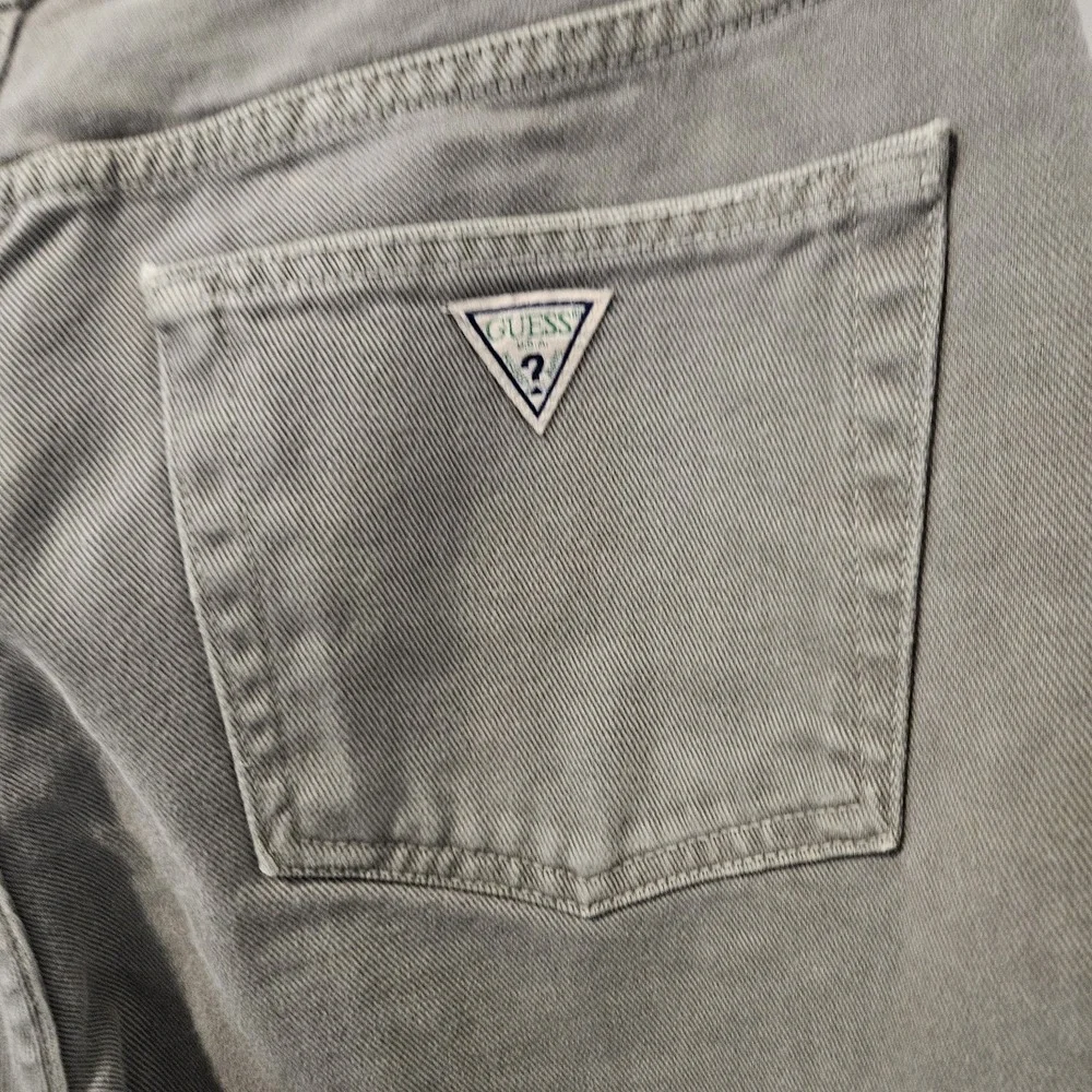 Vintage Guess Straight Fit Jeans Made In USA 1990s Size 33 X 30 Green Streetwear